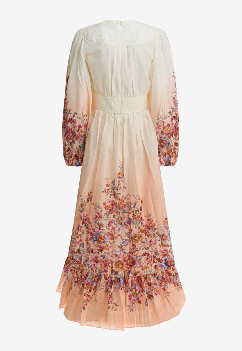 Zimmermann Awaken Floral Midi Dress Multicolor 6875DRS261IVF_58717a7d-6b70-41bc-8226-c7c43fa4a9bf