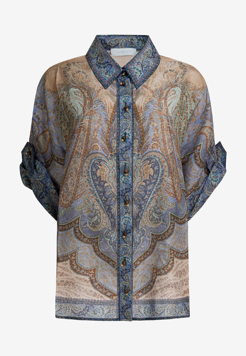 Zimmermann Wanderlust Printed Silk Shirt Multicolor 8624TRS262TPBL_b62a4d52-9c7a-46f0-a53e-6d8660f9d644