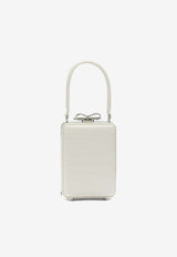 Self-Portrait Croc-Embossed Leather Handbag Cream RS26-302-CCREAM_bcd751cc-25e2-46f5-aad9-de2590284f42