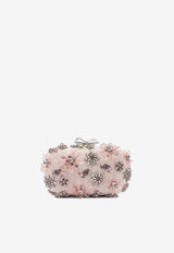 Self-Portrait Embellished Floral Satin Clutch Pink RS26-304-PPINK_c3232fd2-63b1-44a2-a02a-a1f175703299