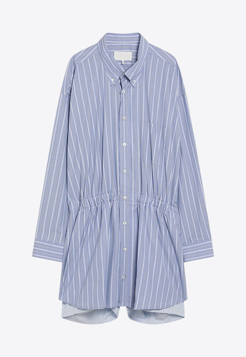 Maison Margiela Striped Double-Layered Shirt Dress Light Blue S29FP0140M35625/R_MARGI-002F