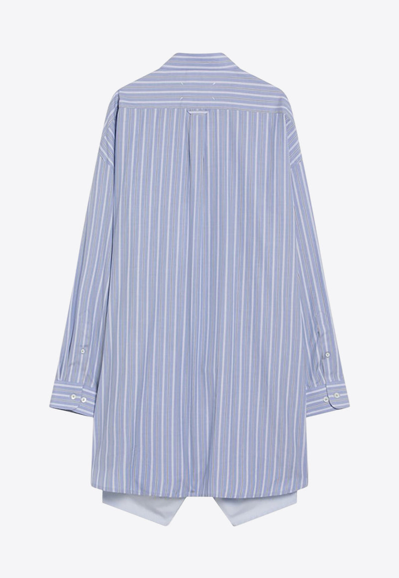 Maison Margiela Striped Double-Layered Shirt Dress Light Blue S29FP0140M35625/R_MARGI-002F