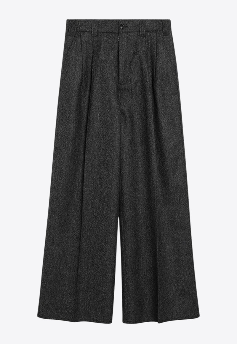 Maison Margiela Wide-Leg Wool Pants Gray S29KA0394M35569/R_MARGI-855M