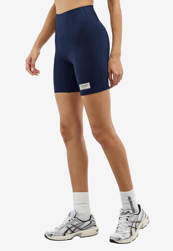 The Giving Movement Logo Patch High-Rise Biker Shorts Navy S29_NAVY