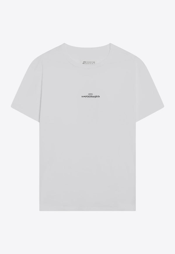 Maison Margiela Distorted Logo Crewneck T-shirt White S30GC0701US22816/R_MARGI-994