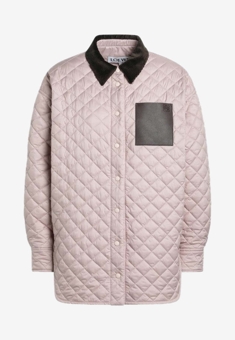 Loewe Anagram Patch Quilted Jacket Pink S359Y02XFGPL/S_LOEW-7200