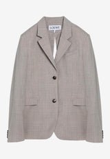 Loewe Single-Breasted Wool Blazer Beige S359Y03X77WO/P_LOEW-2863