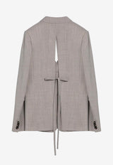 Loewe Single-Breasted Wool Blazer Beige S359Y03X77WO/P_LOEW-2863