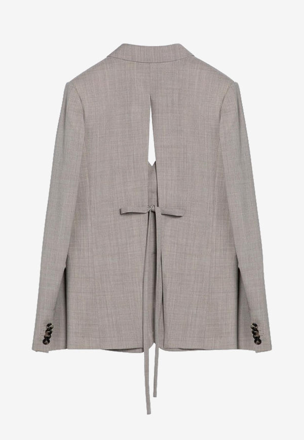 Loewe Single-Breasted Wool Blazer Beige S359Y03X77WO/P_LOEW-2863