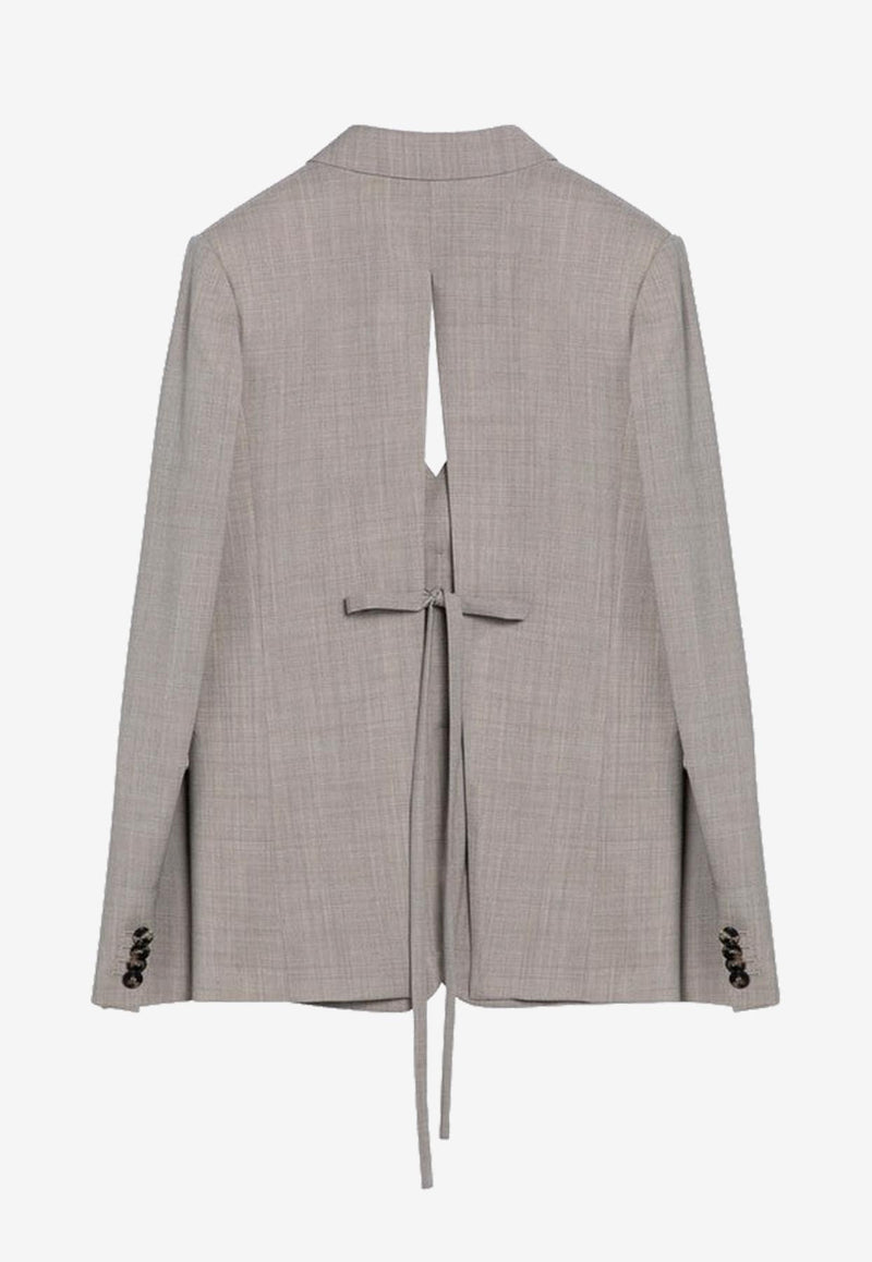 Loewe Single-Breasted Wool Blazer Beige S359Y03X77WO/P_LOEW-2863