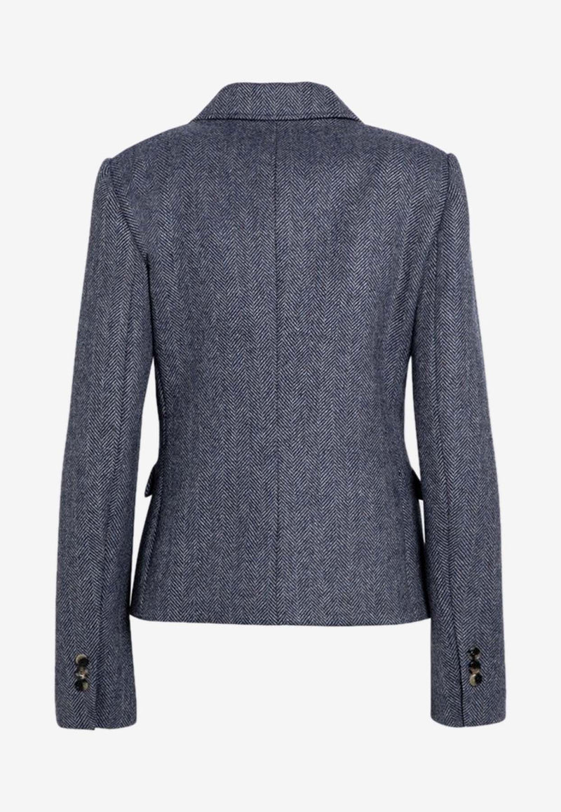 Loewe Double-Breasted Wool Blazer Blue S359Y03X80WO/P_LOEW-5490