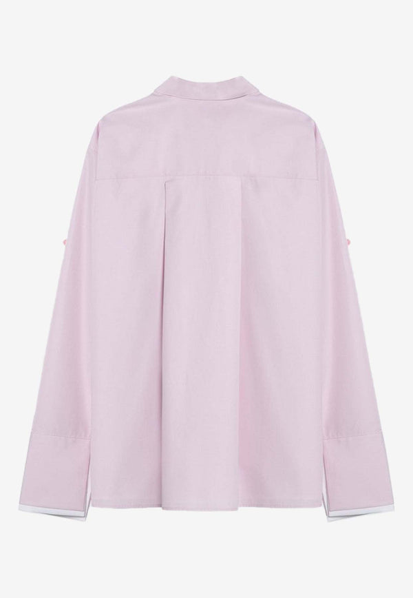 Loewe Long-Sleeved Poplin Shirt Pink S359Y05XBYCO/P_LOEW-3864