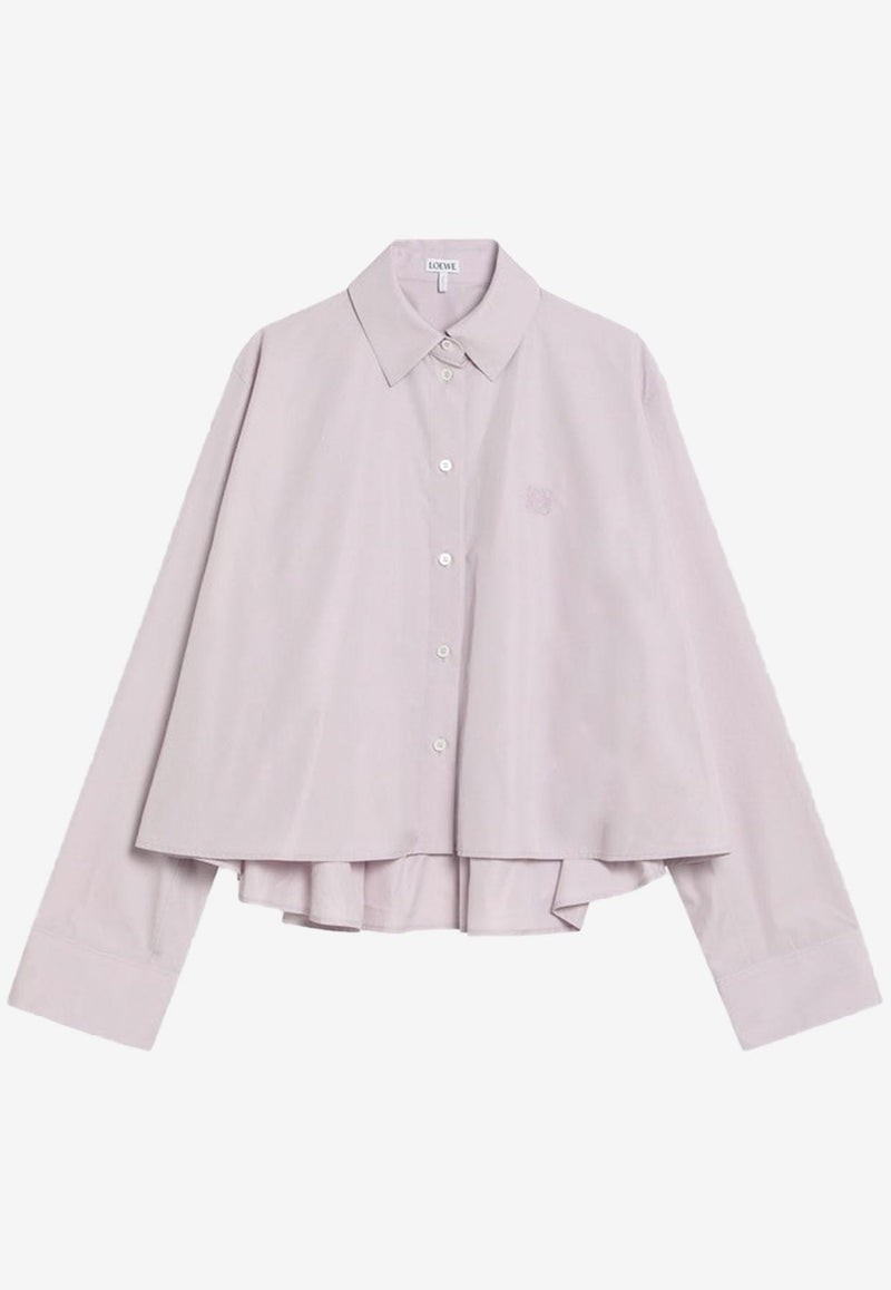 Loewe Anagram Embroidered Trapeze Shirt Lilac S359Y05XEJCO/R_LOEW-6140