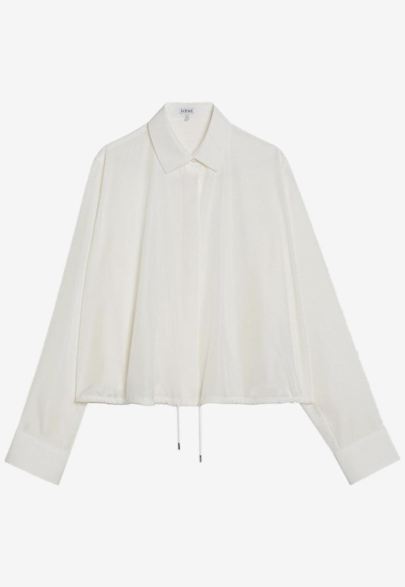 Loewe Balloon Button-Up Silk Shirt White S359Y05XETSI/R_LOEW-2100