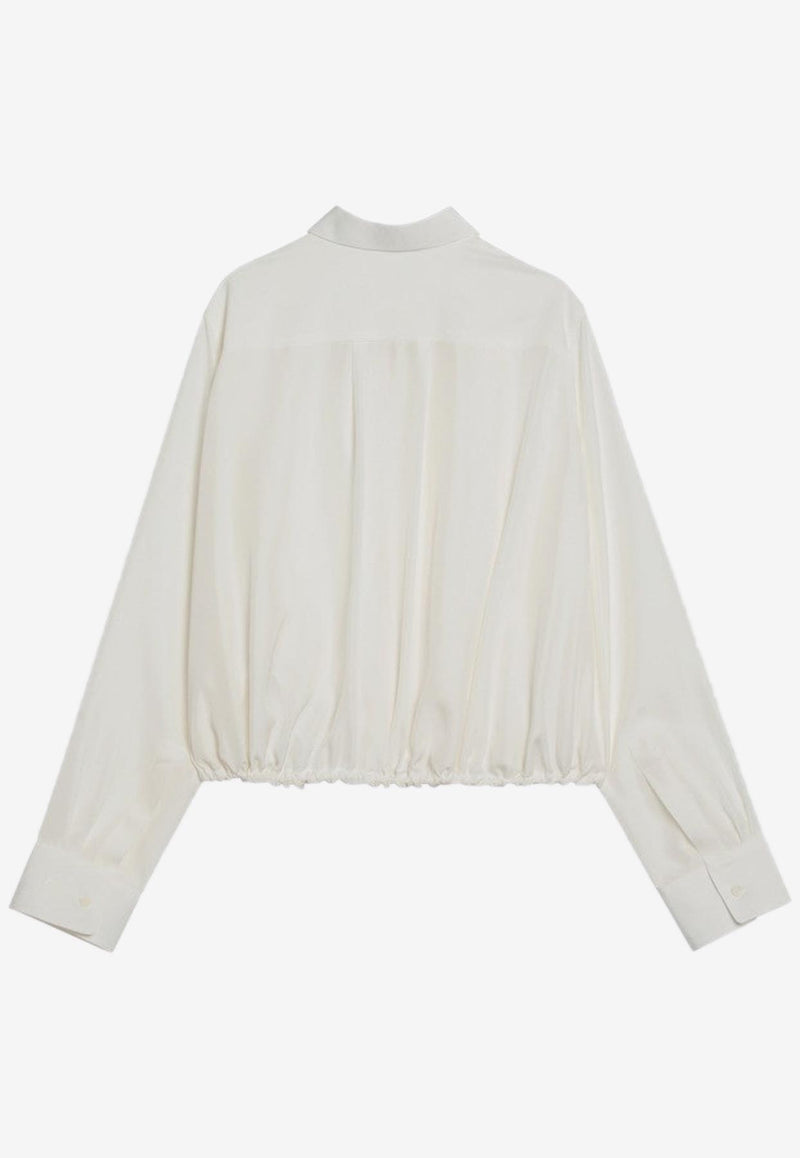 Loewe Balloon Button-Up Silk Shirt White S359Y05XETSI/R_LOEW-2100