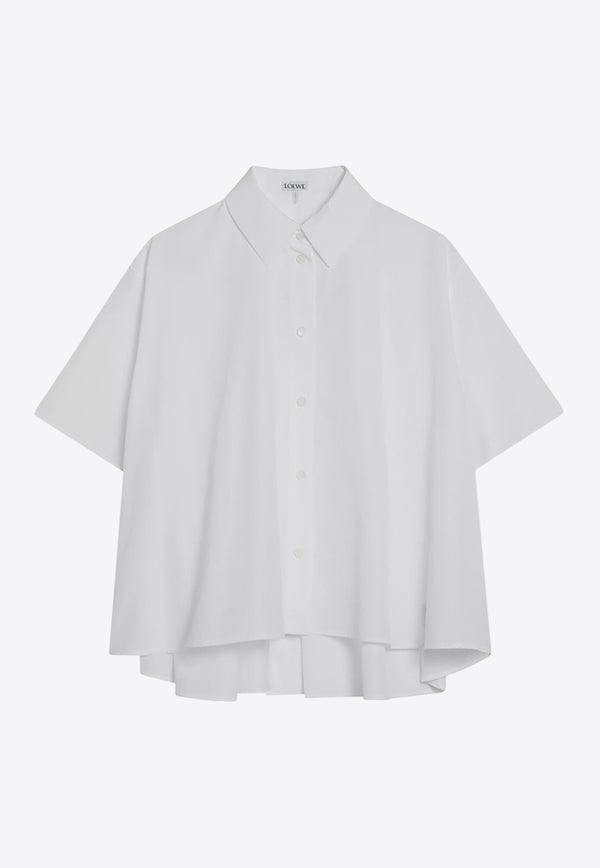 Loewe Short-Sleeved Asymmetric Shirt White S359Y05XEWCO/R_LOEW-2100
