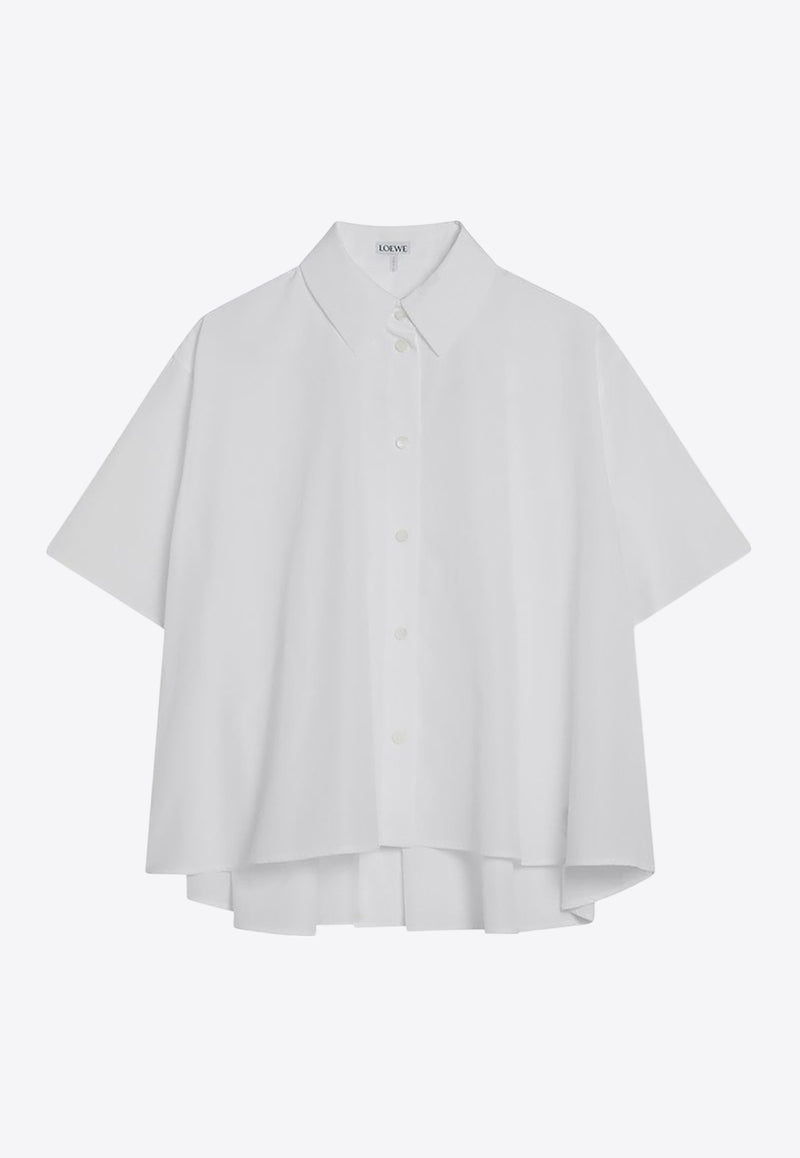 Loewe Short-Sleeved Asymmetric Shirt White S359Y05XEWCO/R_LOEW-2100