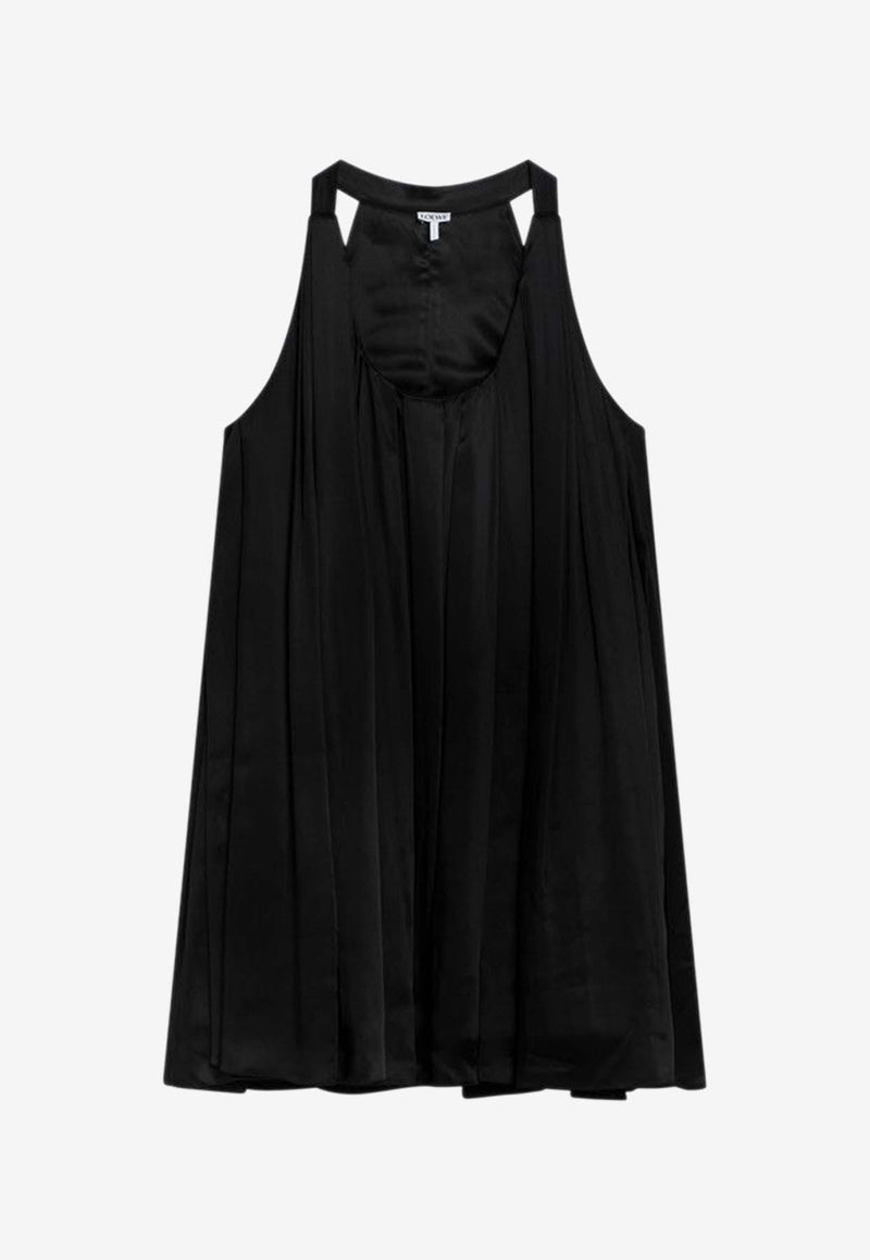 Loewe Trapeze Satin Mini Dress Black S359Y09XH1VI/Q_LOEW-1100