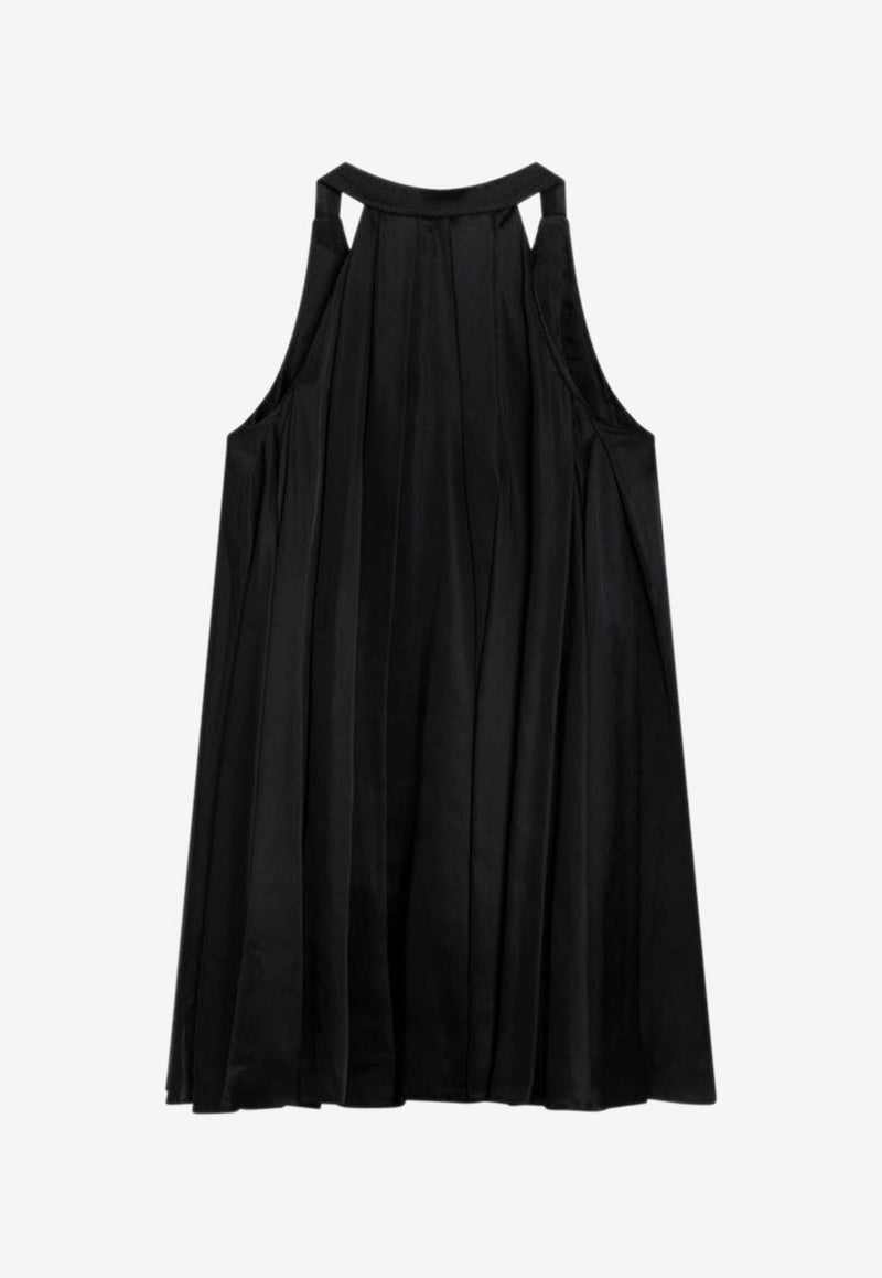 Loewe Trapeze Satin Mini Dress Black S359Y09XH1VI/Q_LOEW-1100