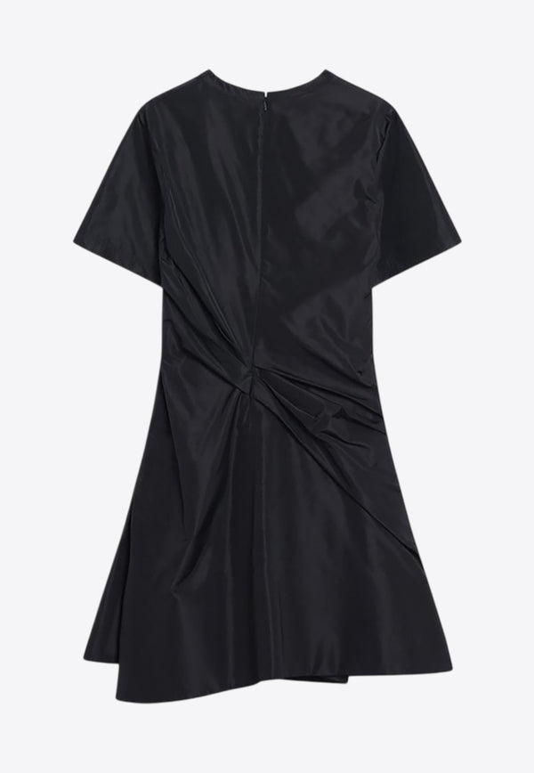 Loewe Draped Silk-Blend Mini Dress Black S359Y09XJDPL/R_LOEW-1100