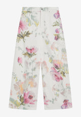 Loewe Floral Print Wide-Leg Jeans White S359Y11XDKCO/R_LOEW-2102