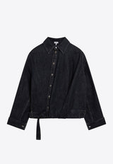 Loewe Draped Denim Shirt  Indigo S359Y1DX19CO/S_LOEW-5380