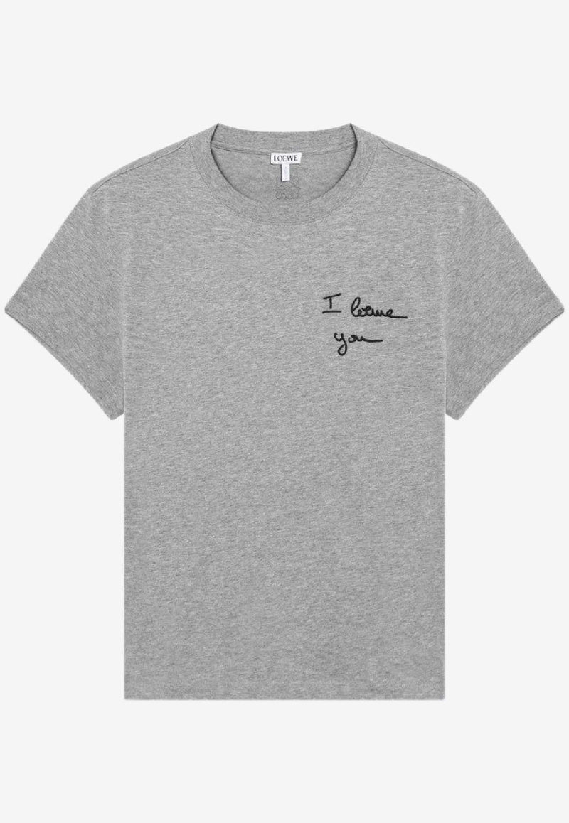 Loewe I Loewe You T-shirt Gray S359Y22XAACO/S_LOEW-1440