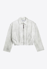 Loewe Draped Zip-Up Jacket Gray S359Y50XAECO/S_LOEW-1130