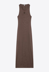 Loewe Anagram Patch Wool Maxi Dress Brown S359Y51X91WO/Q_LOEW-3270