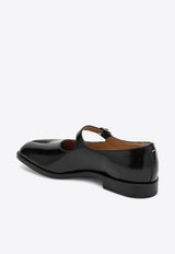 Maison Margiela Mary-Jane Tabi Flats in Brushed Leather Black S39WL0119PS679/P_MARGI-T8013