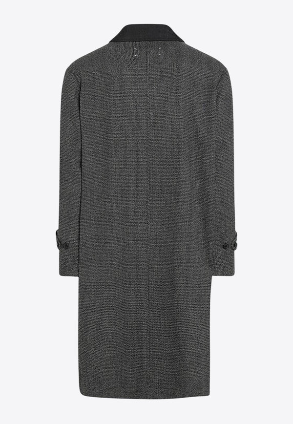 Maison Margiela Single-Breasted Wool Coat Blue S50AA0159M35485/R_MARGI-001F
