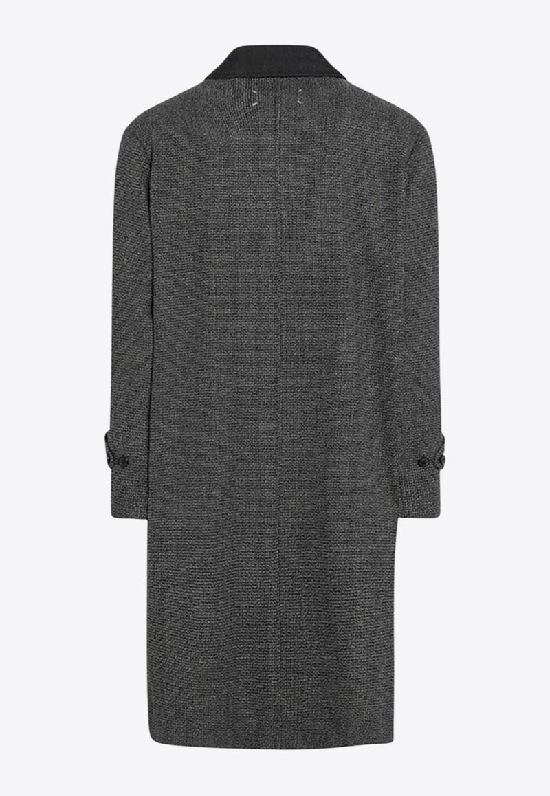 Maison Margiela Single-Breasted Wool Coat Blue S50AA0159M35485/R_MARGI-001F