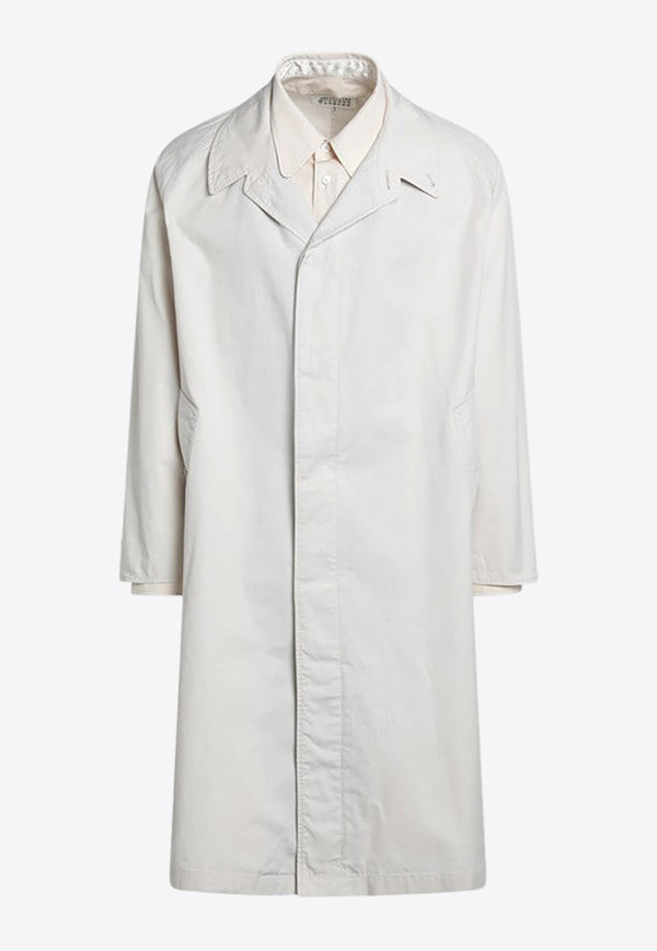 Maison Margiela Single-Breasted Trench Coat Ivory S50AH0137M35354/Q_MARGI-103