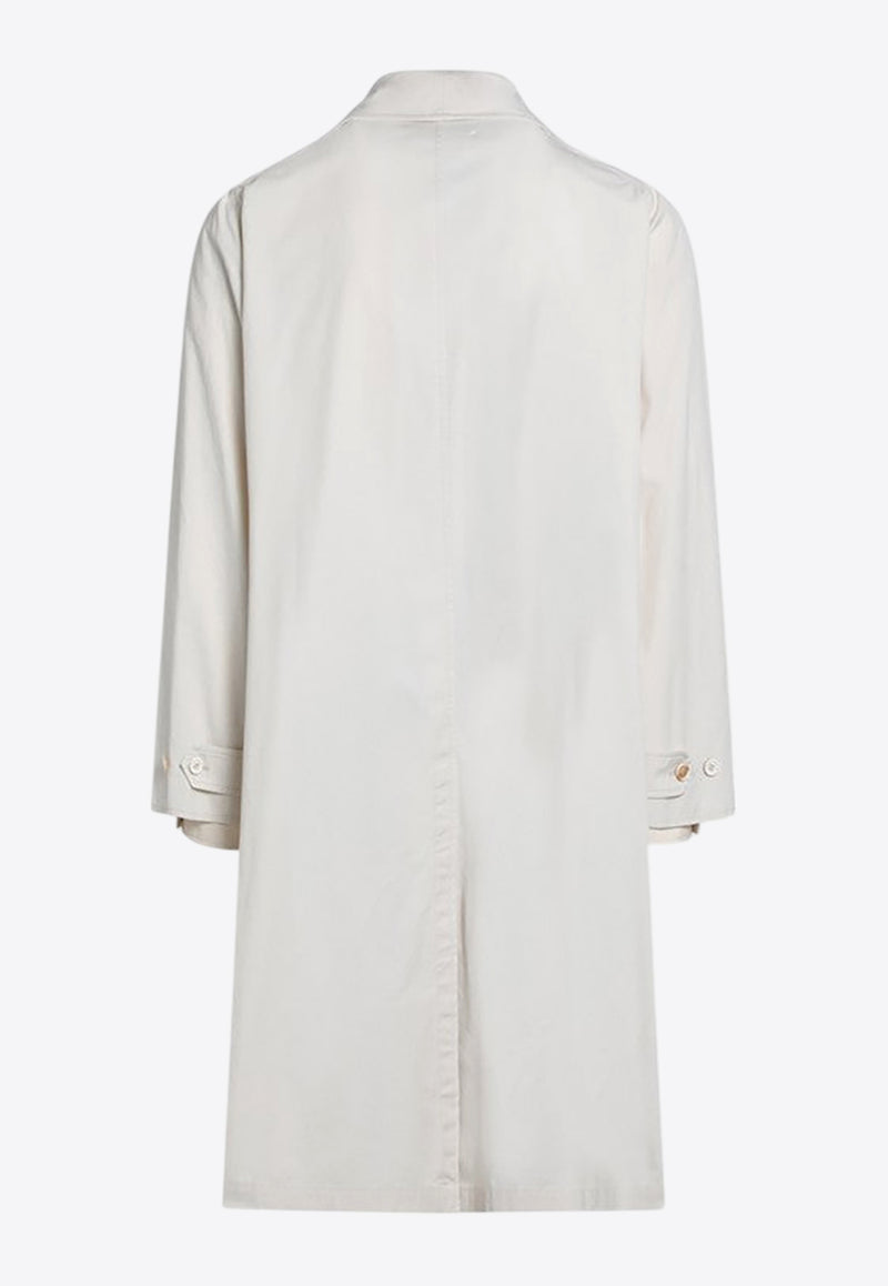 Maison Margiela Single-Breasted Trench Coat Ivory S50AH0137M35354/Q_MARGI-103