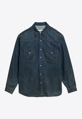 Maison Margiela Long-Sleeved Denim Shirt Blue S50DT0017S30876/O_MARGI-961