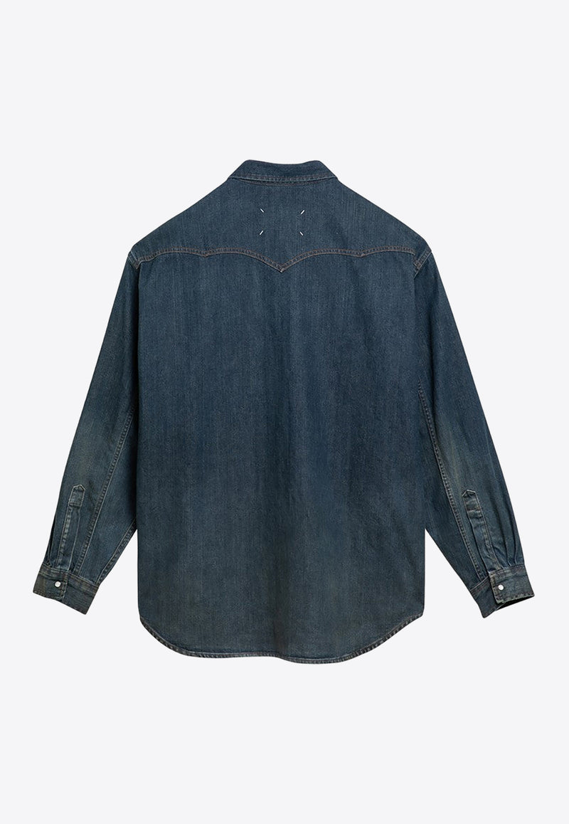 Maison Margiela Long-Sleeved Denim Shirt Blue S50DT0017S30876/O_MARGI-961