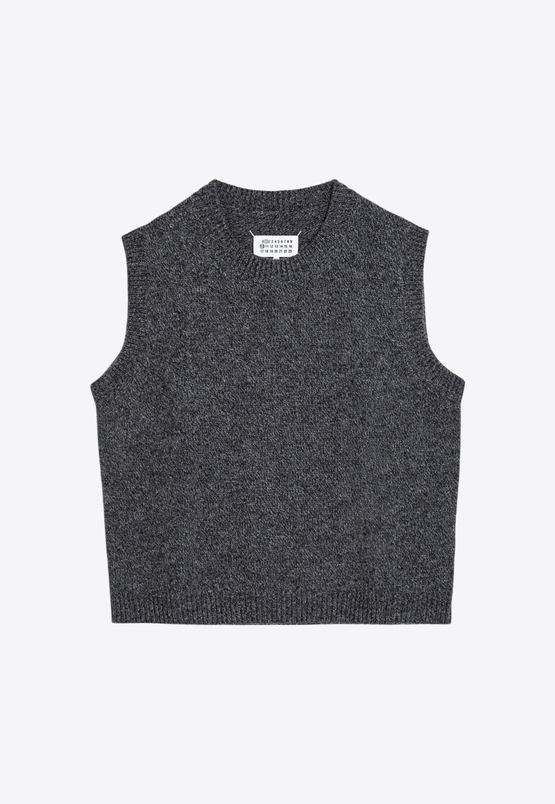 Maison Margiela Shetland Wool Sweater Vest Gray S50FB0104M13059/P_MARGI-001F