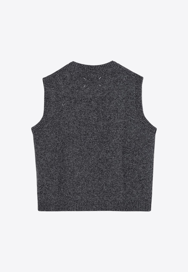 Maison Margiela Shetland Wool Sweater Vest Gray S50FB0104M13059/P_MARGI-001F