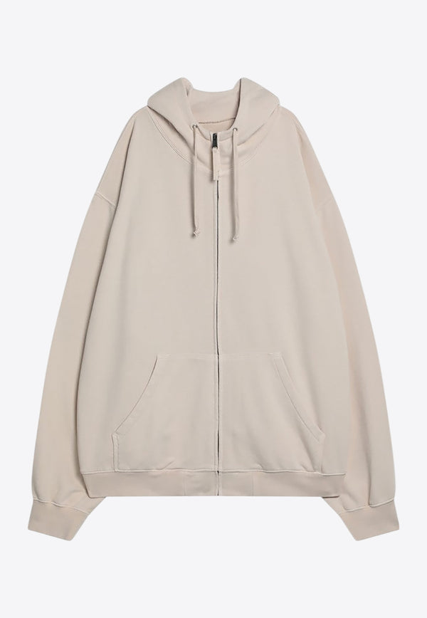 Maison Margiela Numeric Logo Oversized Zip-Up Hoodie Ecru S50HG0049M25017/Q_MARGI-104