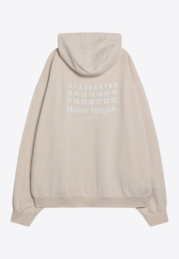 Maison Margiela Numeric Logo Oversized Zip-Up Hoodie Ecru S50HG0049M25017/Q_MARGI-104