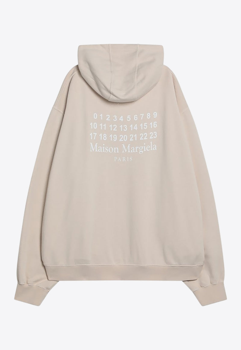 Maison Margiela Numeric Logo Oversized Zip-Up Hoodie Ecru S50HG0049M25017/Q_MARGI-104