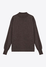 Maison Margiela Four Stitches Wool Turtleneck Sweater Brown S50HL0025M13061/P_MARGI-134M