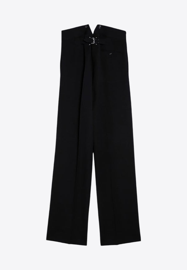 Maison Margiela Barathea Wide Wool Pants Black S50KA0654M35032/P_MARGI-900