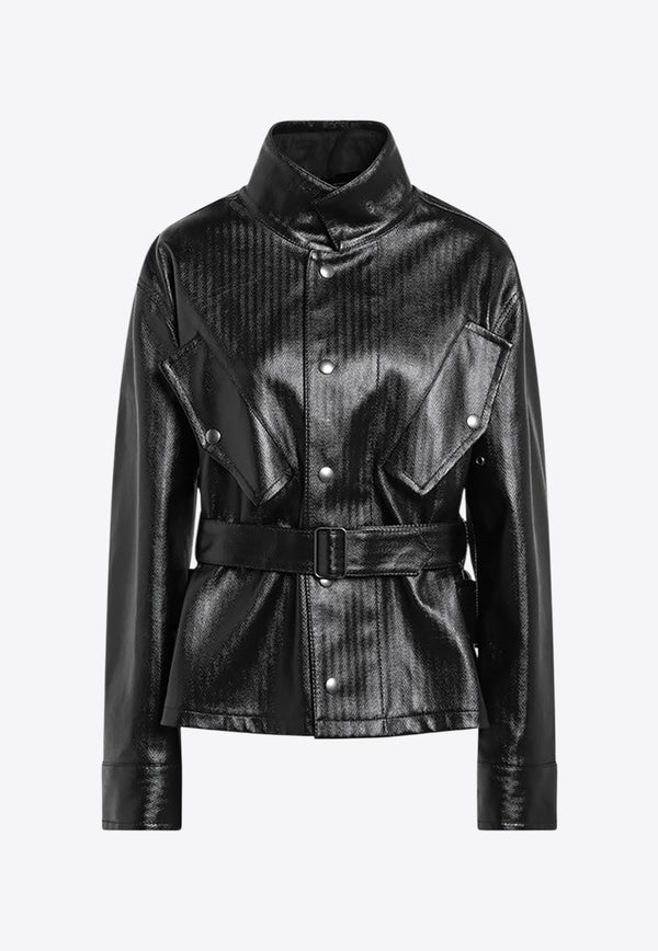 Maison Margiela Laminated High-Neck Jacket Black S51AM0504M35599/R_MARGI-900