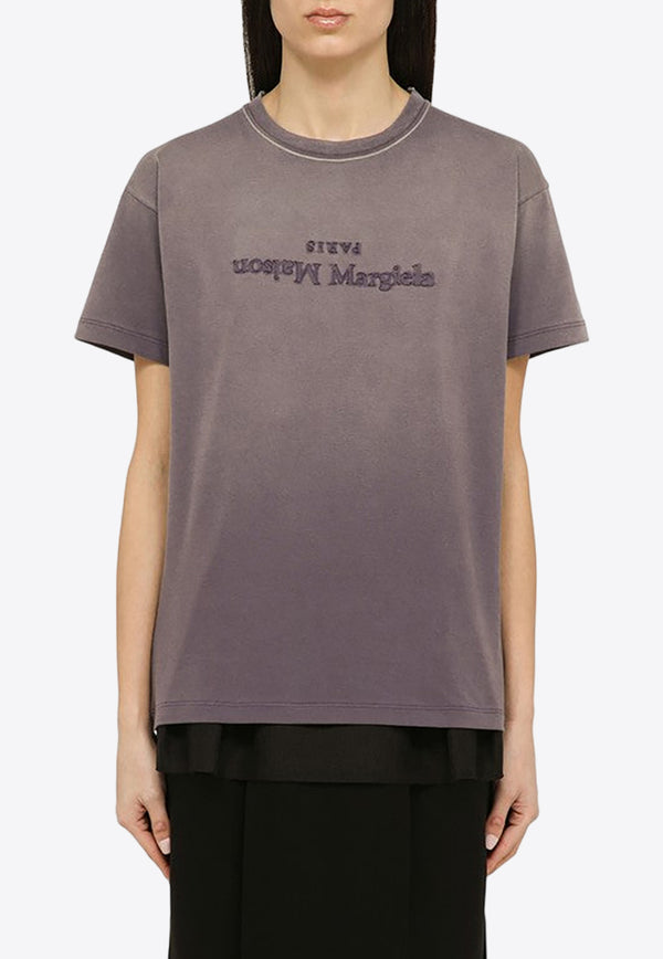 Maison Margiela Reversed Logo Washed-Out T-shirt Purple S51GC0526-S20079/O_MARGI-969