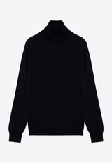 Maison Margiela Four Stitches Turtleneck Wool Sweater Blue S51HL0015DM13057/P_MARGI-511