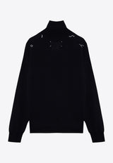 Maison Margiela Four Stitches Turtleneck Wool Sweater Blue S51HL0015DM13057/P_MARGI-511