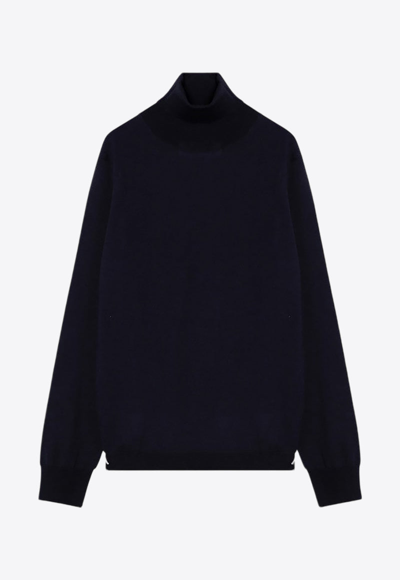 Maison Margiela Turtleneck Wool Knit Sweater Blue S51HL0015M13057/P_MARGI-511