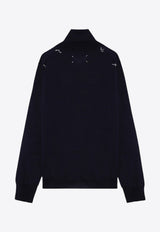 Maison Margiela Turtleneck Wool Knit Sweater Blue S51HL0015M13057/P_MARGI-511