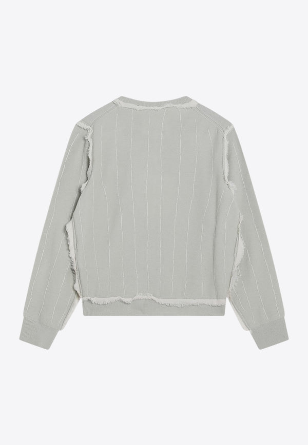 Maison Margiela Wool Cardigan with Embroidered-Inserts Green S51HP0022M13153/R_MARGI-688